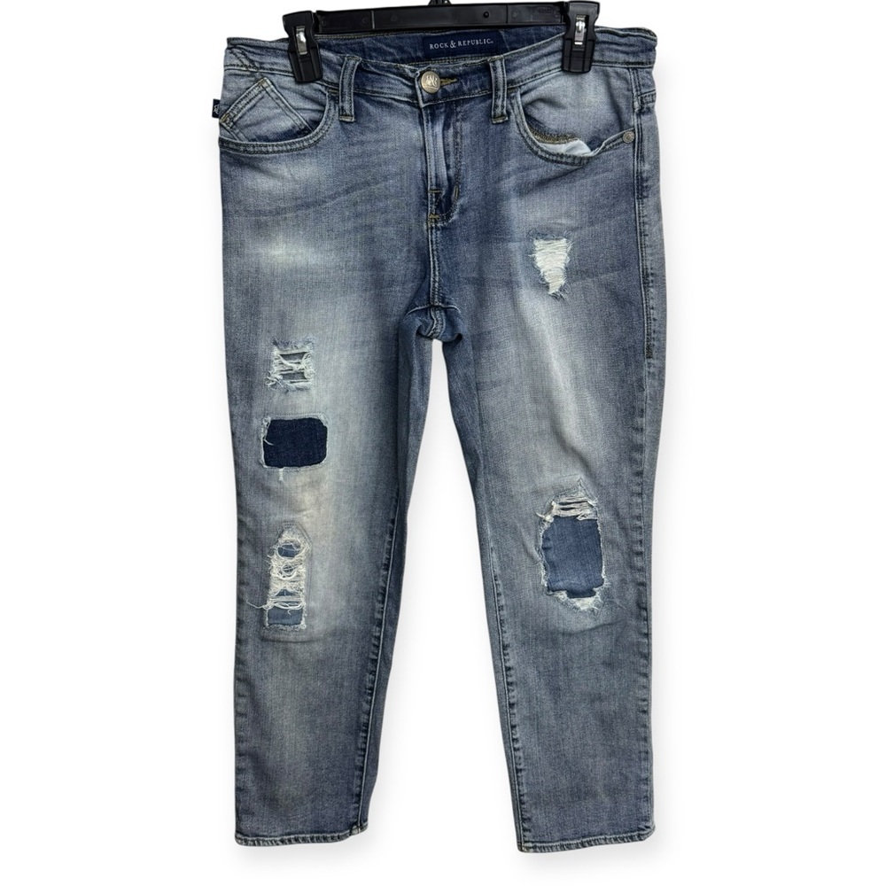 Rock & Republic Light Blue Distressed Jeans